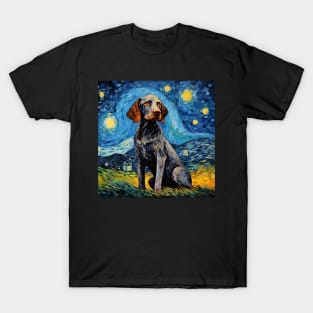 Painting of German Shorthaired Pointer at Night T-Shirt